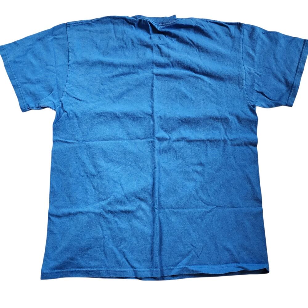 NBA Majestic Mens OKC Oklahoma Thunder Tee Size L Blue Short Sleeve Shirt - Picture 6 of 8